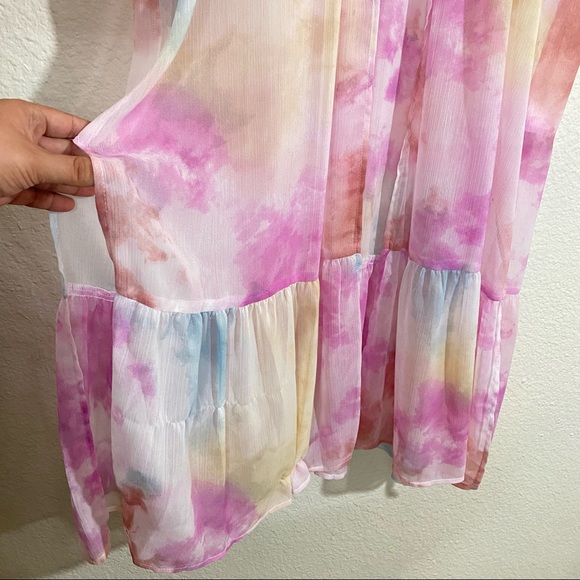 Sz: XXL/XXXL (2X-3X) Dark Leopard Print & Tie-Dye Multi-Color Swim Cover Kimonos - Picture 11 of 14